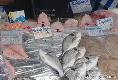 Prices of food at the market in Paris, More fish at the market